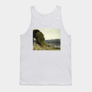 The Departure of the Boatman by Jean-Baptiste-Camille Corot Tank Top